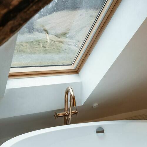 Au�blick aus dem Bad des Black Forest House 1650